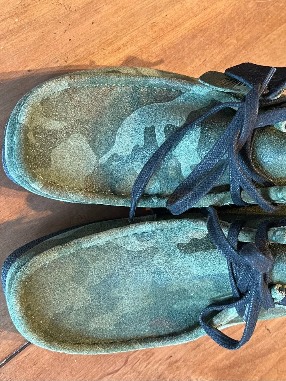 Clarks Wallabee Camo Suede Moccasin Shoes